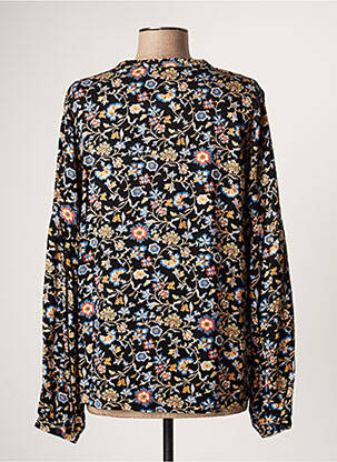 Cămașă imprimeu floral mâneci lungi negru GEISHA femeie