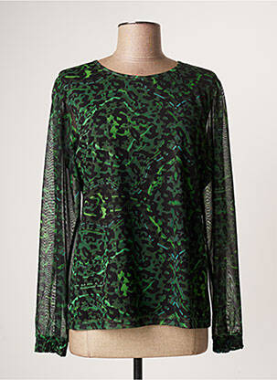 Top elasticitate mâneci lungi verde GEISHA femeie