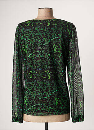 Top elasticitate mâneci lungi verde GEISHA femeie