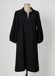 Rochie midi mâneci lungi mâneci lungi negru GEISHA femme