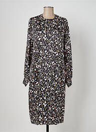Rochie midi imprimeu fantezie mâneci lungi negru GEISHA femeie