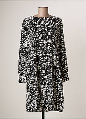 Rochie midi imprimeu fantezie mâneci lungi negru STREET ONE femme