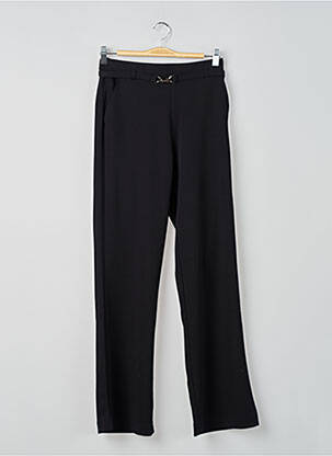 Pantalon drept țesătură crep mărime normală negru GEISHA femeie