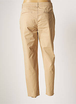 Pantalon 7/8 talie cu cleme mărime normală bej GEISHA femeie