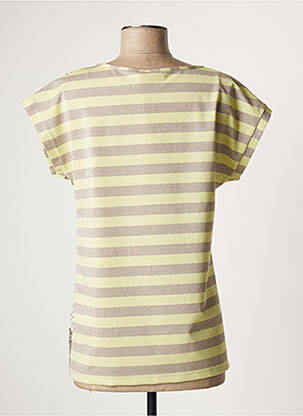 Tricou croială cambrată mâneci scurte verde GEISHA femeie