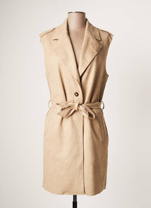 Vestă fără mâneci bej GEISHA femeie