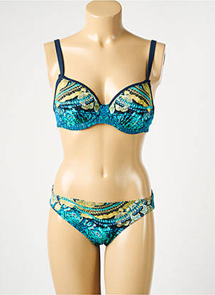 Costum de baie din două piese elasticitate top sutien modelat albastru SUNFLAIR femeie