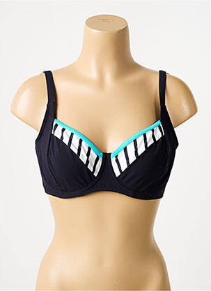Sutien de costum de baie elasticitate sutien cupe întregi cu decolteu înalt negru SUNFLAIR femeie