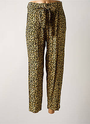 Pantalon drept țesătură crep bej BIZANCE femeie