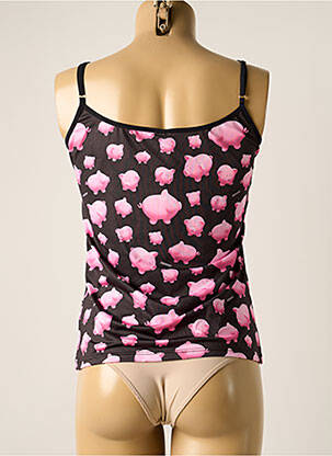 Top/caraco efect material satinat negru WAXX femeie