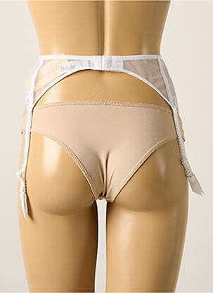 Corset/jartieră efect material satinat alb LISE CHARMEL femeie