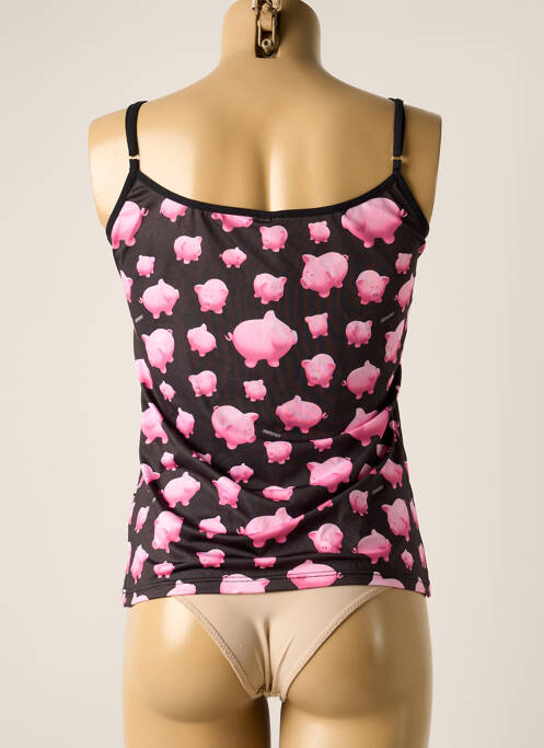 Top/caraco efect material satinat negru WAXX femme