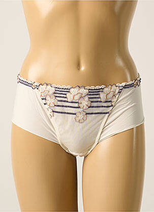 Shorty efect material satinat alb ANTINEA femeie