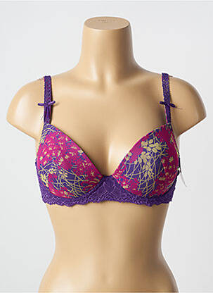 Sutien efect material satinat top sutien modelat violet AUBADE femeie