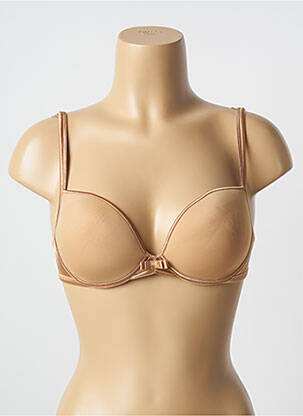 Sutien efect material satinat top sutien modelat auriu MAISON LEJABY femeie