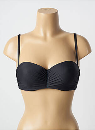 Sutien efect material satinat top sutien modelat negru MAISON LEJABY femeie