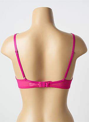 Sutien efect material satinat top sutien push-up roz HUIT & HUIT femeie