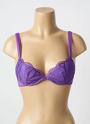 Sutien efect material satinat top sutien modelat violet IMPLICITE femeie
