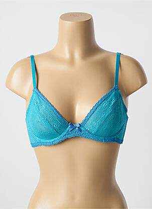 Sutien broderie sutien cupe întregi cu decolteu înalt albastru MARIE MEILI femeie