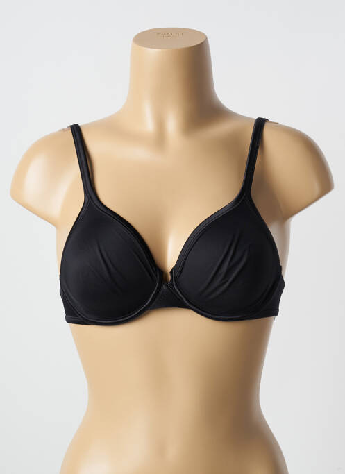 Sutien efect material satinat sutien cupe întregi cu decolteu înalt negru MAISON LEJABY femme