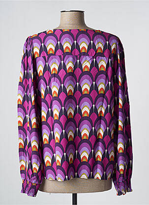 Bluză țesătură poplin mâneci lungi violet LA PETITE ETOILE femeie