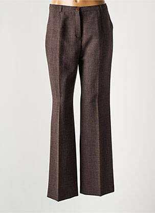 Pantalon drept țesătură crep talie înaltă maro WEILL femeie
