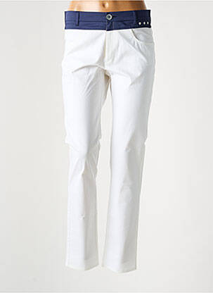Pantalon slim talie joasă talie joasă alb KARTING femeie