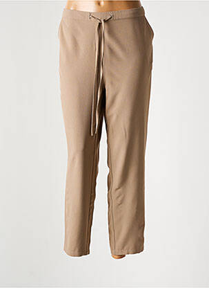 Pantalon 7/8 talie elastică mărime normală maro CHRISTIAN MARRY femeie
