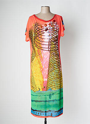 Rochie lungă portocaliu SAVE THE QUEEN femeie