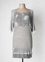 Rochie scurtă mâneci 3/4 mâneci 3/4 gri ELISA CAVALETTI femeie