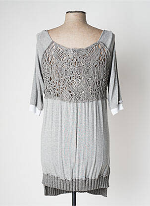 Rochie scurtă mâneci 3/4 mâneci 3/4 gri ELISA CAVALETTI femeie