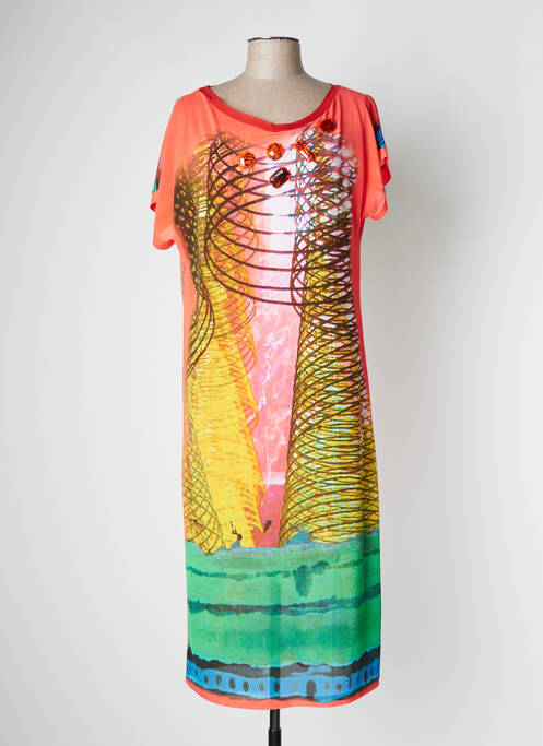 Rochie lungă portocaliu SAVE THE QUEEN femeie