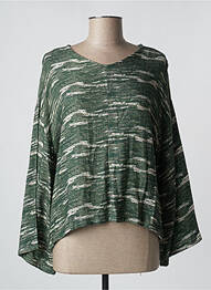 Bluză mâneci 3/4 mâneci 3/4 verde PAN femme