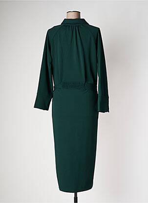 Rochie lungă mâneci lungi mâneci lungi verde PAN femeie