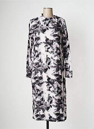 Rochie midi croială fluidă mâneci lungi gri PAN femeie