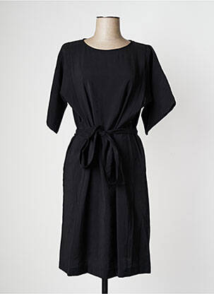 Rochie midi mâneci scurte mâneci scurte negru PAN femeie