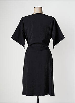 Rochie midi mâneci scurte mâneci scurte negru PAN femeie