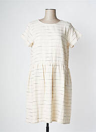 Rochie midi mâneci scurte mâneci scurte bej PAN femeie