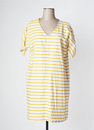 Rochie midi mâneci scurte mâneci scurte galben PAN femeie