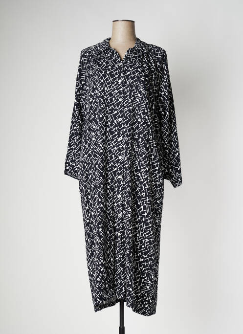 Rochie lungă mâneci lungi mâneci lungi negru PAN femme