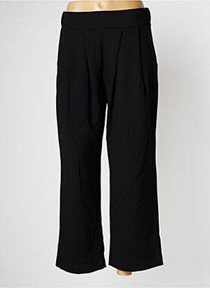 Pantalon larg țesătură poplin mărime normală negru PAN femeie