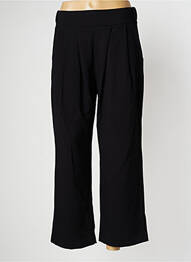 Pantalon larg țesătură poplin mărime normală negru PAN femeie
