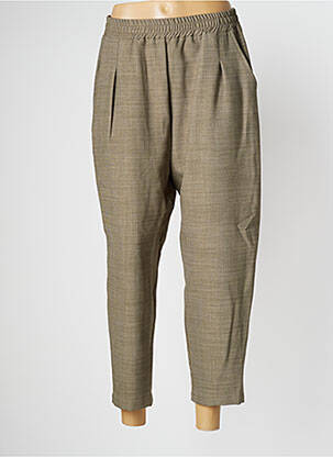 Pantalon 7/8 elasticitate mărime normală verde PAN femme