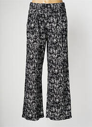 Pantalon larg țesătură poplin mărime normală negru PAN femeie