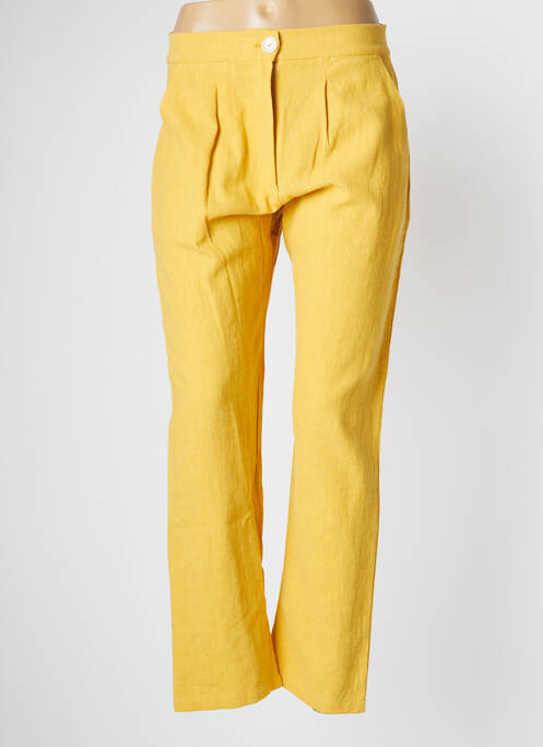 Pantalon slim galben PAN femeie