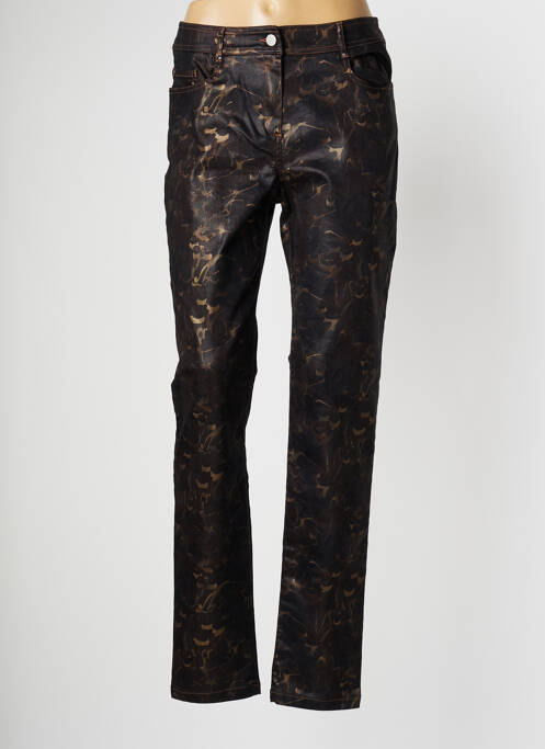 Pantalon slim maro PAUSE CAFE femeie