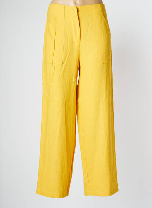 Pantalon larg galben PAN femeie