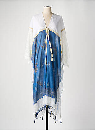 Rochie de plajă mâneci kimono albastru NINE femeie