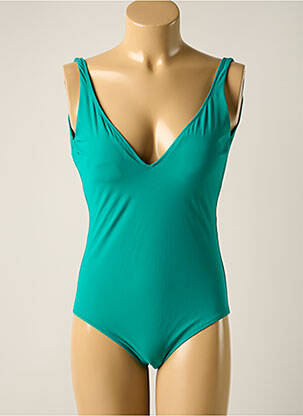 Costum de baie dintr-o singură piesă efect material satinat sutien cu susținere înaltă și burete detașabil verde SIYU femeie