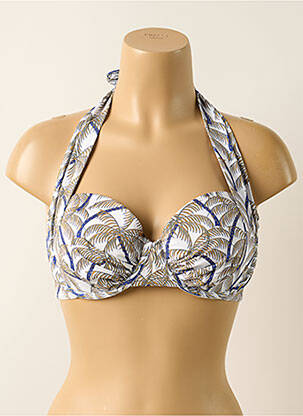 Sutien de costum de baie elasticitate top sutien modelat alb BLUELOBSTER femeie
